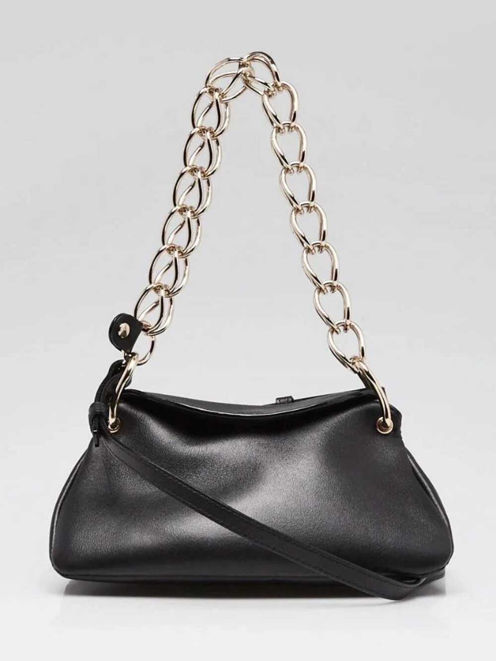 Chloe Black Leather Mini Juana Crossbody Bag